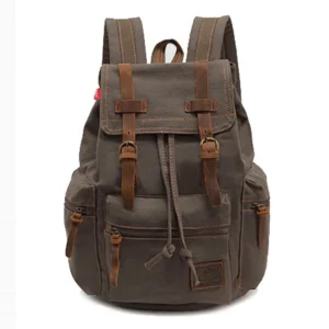 Sac à dos au style vintage, couleur vert