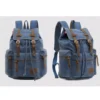 AUGUR – Sac à dos en toile au style Vintage, couleur bleu