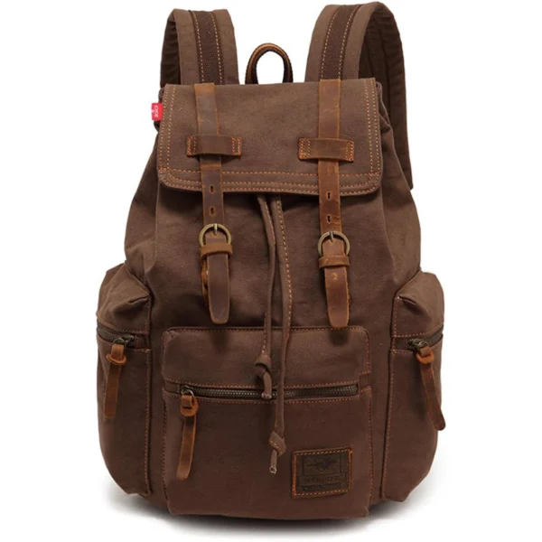 Sac à dos au style vintage, couleur café
