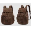AUGUR – Sac à dos en toile au style Vintage, couleur café
