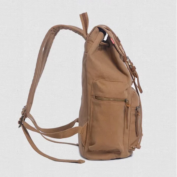 AUGUR – Sac à dos en toile au style Vintage, couleur marron