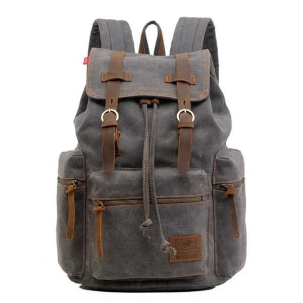 Sac à dos au style vintage, couleur gris