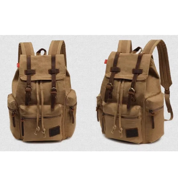 AUGUR – Sac à dos en toile au style Vintage, couleur khaki