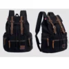 AUGUR – Sac à dos en toile au style Vintage, couleur noir