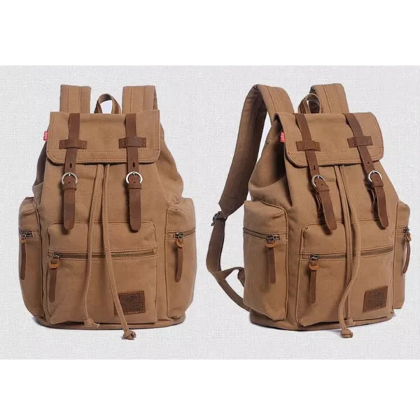 AUGUR – Sac à dos en toile au style Vintage, couleur jaune