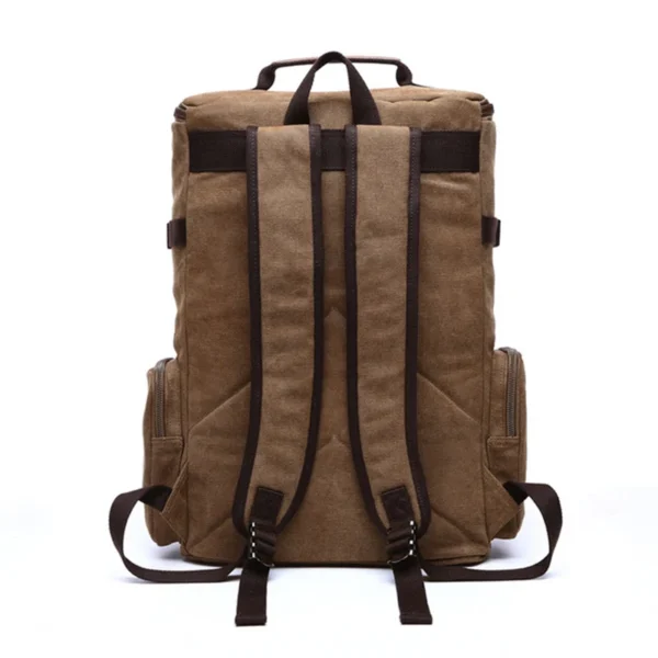 Sac à Dos Vintage en Toile, couleur marron