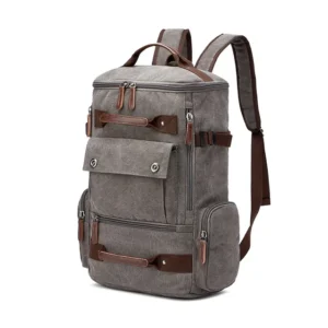 Sac à dos au style vintage, couleur gris