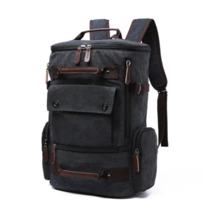 Sac à dos au style vintage, couleur noir