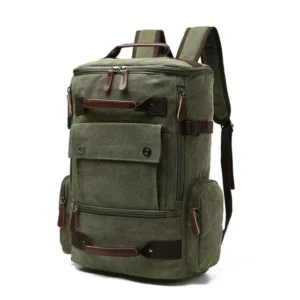 Sac à dos au style vintage, couleur vert